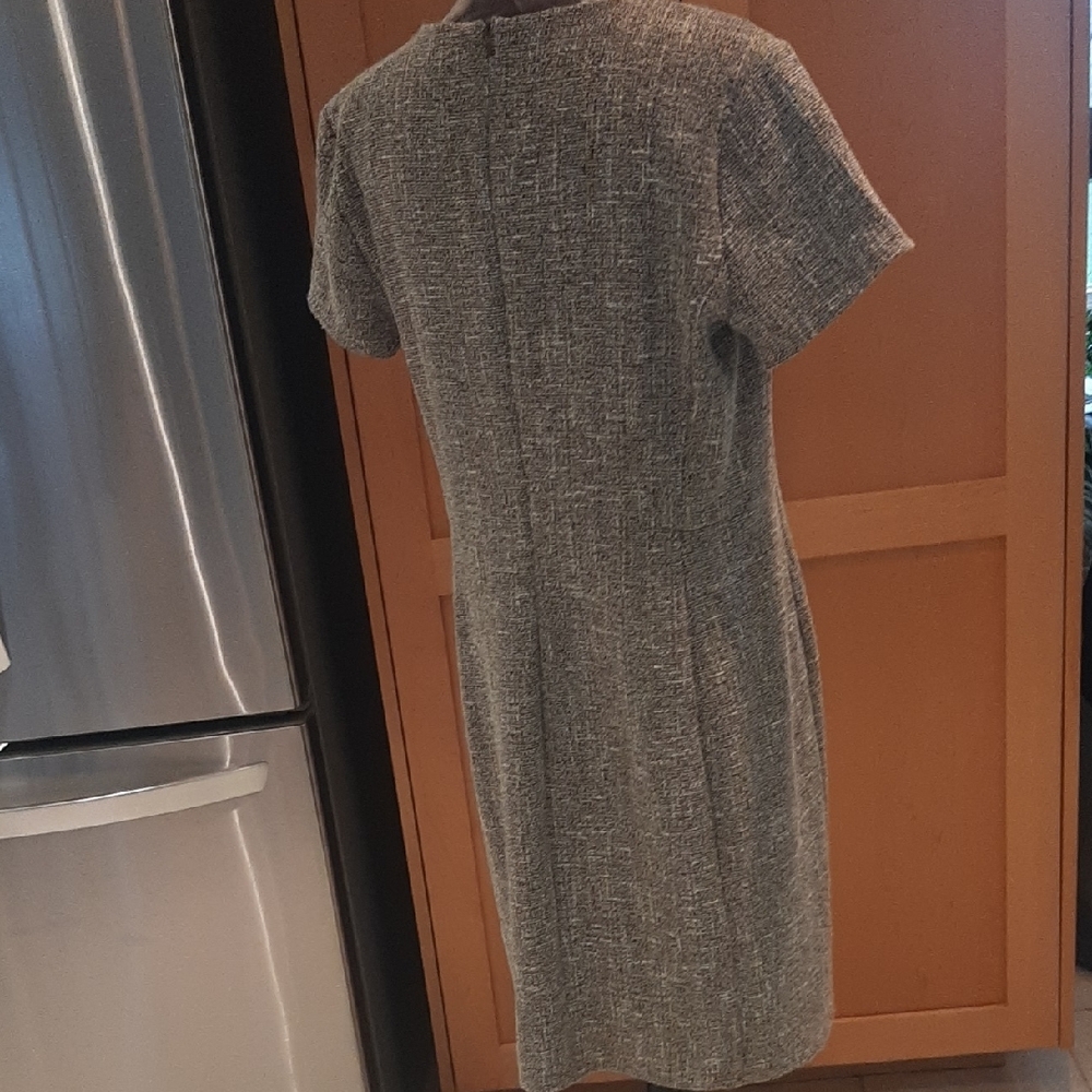 2 DRESS BDL🍌Banana Republic Gray/Green Tweed Sz12➕👄KismetStriped Gray/GreenSzL - Picture 5 of 13